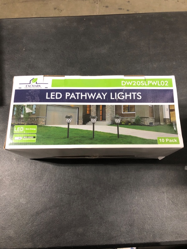 Photo 2 of 10 Pack Solar Lights Outdoor Garden Pathway Solar Powered Yard Lights for Walkway Sidewalk Driveway. Warm White