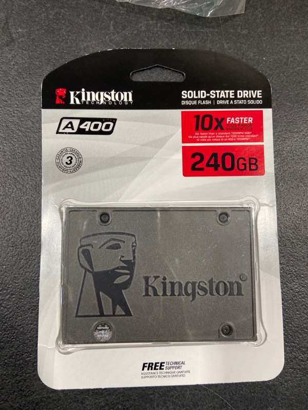 Photo 2 of Kingston 240GB A400 SATA 3 2.5" Internal SSD SA400S37/240G - HDD Replacement for Increase Performance 240 GB SATA3 Internal SSD