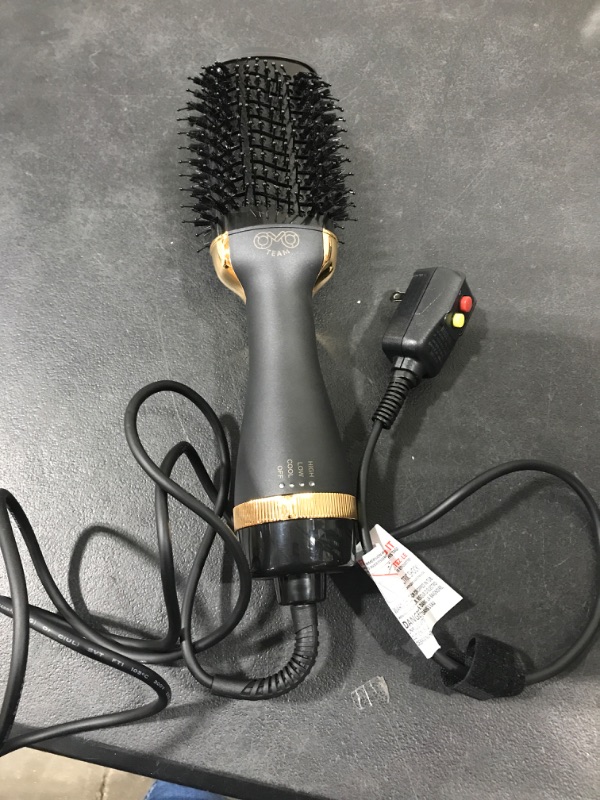 Photo 2 of Professional Blowout Hair Dryer Brush, Black Gold Dryer and Volumizer, Hot Air Brush for Women, 75MM Oval Shape
