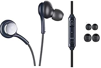 Photo 1 of in Ear Stereo Headphones with Microphone Compatible with Galaxy S10 S10+S9/S9+ S8/S8+ Note8 / Note9 S7 S7 Edge - Earbuds 2 Pack with Extra Ear gels (necano)