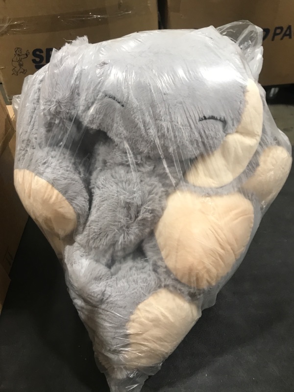 Photo 1 of IKASA Giant Elephant Stuffed Animal Plush Toys Gifts (Gray, 39 inches) Gray 39 inches