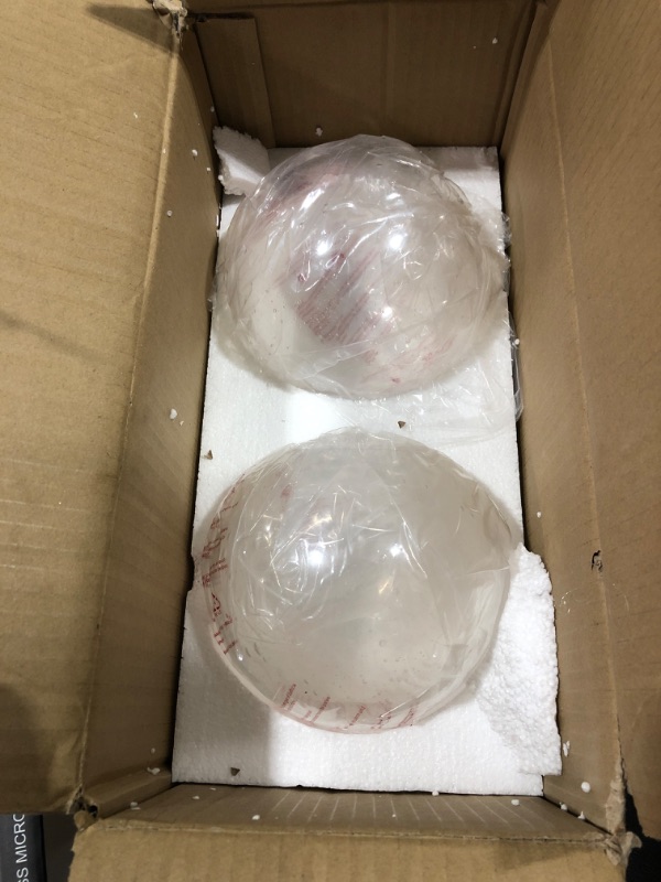 Photo 1 of 2 Pack Seeded Clear Glass Globe Lamp Shades,Replacement Lampshade Covers for Light Fixture Wall Sconces Pendant Lighting Vanity Light Table Floor Lamp,1.65"Fitter, 5.9"Diameter Seeded 2 pack
