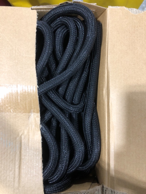 Photo 2 of CrocSee 25ft - 1/2 inch Braided Cable Management Sleeve Cord Protector - Self-Wrapping Split Wire Loom for TV/Computer/Home Theater/Engine Bay - Black 1/2"-25ft Black