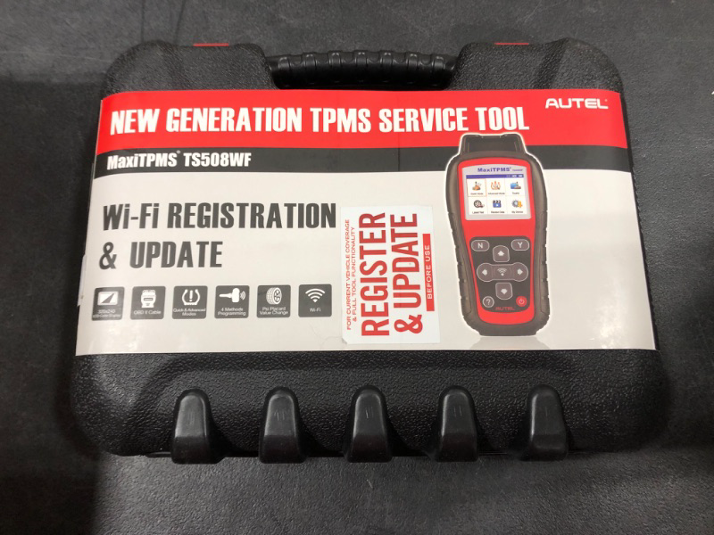 Photo 6 of Autel MaxiTPMS TS508WF WiFi with OBD2 Code Reader Connection Relearn Tool TPMS Programming TPMS Reset Sensor Activation Keyfob Test Via OBD Tire Type/Pressure Selection Advanced TS508 Relearning