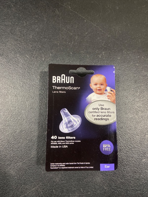 Photo 2 of Braun Ear Thermometer Lens Filters Latex-free BPA Free Prevents Germs - 40 / Pack - Clear
