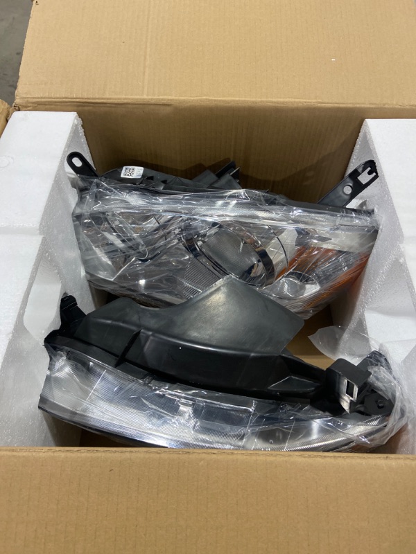 Photo 2 of AXLAHA 2003-2008 Corolla Headlights Assembly for 2003-2008 Toyota Corolla Chrome Housing Amber Reflector Replacement Driver and Passenger Side