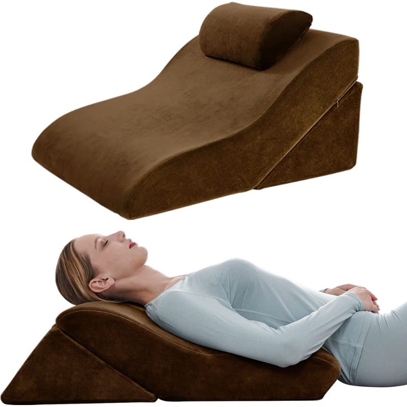 Photo 1 of 3pcs Qirroboni Orthopedic Bed Wedge Pillow Set - Coffee 