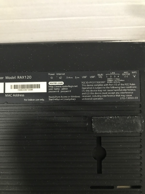 Photo 3 of NETGEAR Nighthawk WiFi 6 Router (RAX120) 12-Stream Dual-Band Gigabit Router, AX6000 Wireless Speed (Up to 6 Gbps), Coverage Up to 3,500 sq.ft. and 30 Devices