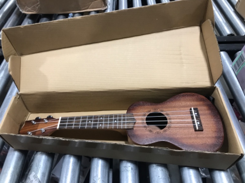 Photo 2 of 21 Inch Ukulele for Beginners Soprano Guitar Four Strings Professional Acoustic Mahogany Classical Color for Adult, Starter, Kids, Students