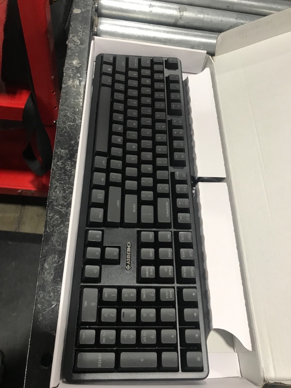 Photo 2 of Cherry MX RGB Mechanical Keyboard with MX Red Silent Gold-Crosspoint Key switches for typists, Programmers, Creator, Coder, Work in The Office or at Home G80-3000N RGB (Full Size)