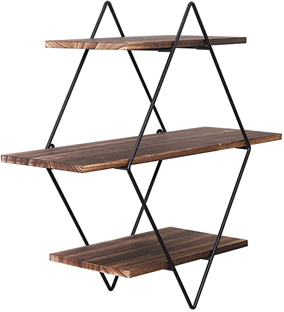 Photo 1 of 3-Tier Floating Shelf PayonTY Wall Shelves Floating-Shelves Wall Decor Bedroom Decor Floating Shelves Bathroom Storage Wall Shelves Corner Shelf Shelves for Wall Wall Shelf Bathroom Shelves