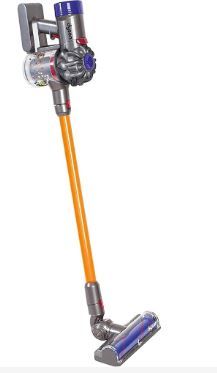 Photo 1 of Casdon Little Helper Dyson Cord-Free Vacuum Cleaner Toy, Grey, Orange and Purple (68702) Dyson Ball Vacuum Toy Vacuum with Working Suction and Sounds, 2 lbs, Grey/Yellow/Multicolor Toy