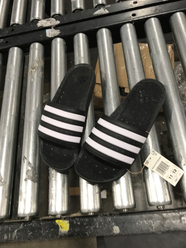 Photo 2 of adidas Unisex-Adult Adilette Boost Slides Sandal 12 Women/11 Men Core Black/White/Core Black