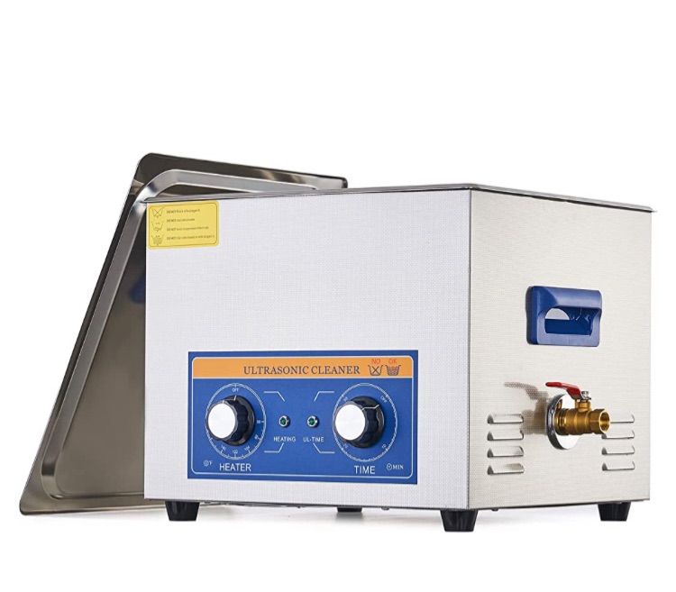 Photo 1 of CREWORKS Ultrasonic Cleaner with Heater and Timer, 360W Professional Ultrasonic Cleaning Machine, 4 gal Stainless Steel Sonic Cavitation Machine with Knobs for Cleaning Jewelry Watch Glasses and More
