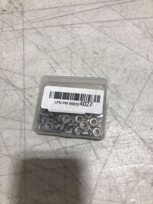 Photo 2 of 10# 24 Stainless Steel Finished Hex Nut, 304 Stainless Steel 18-8 Hexagon Nut, Bright Finish, Full Thread, ASME B18.2.2, 50 of Pack #10-24 (50 pcs)