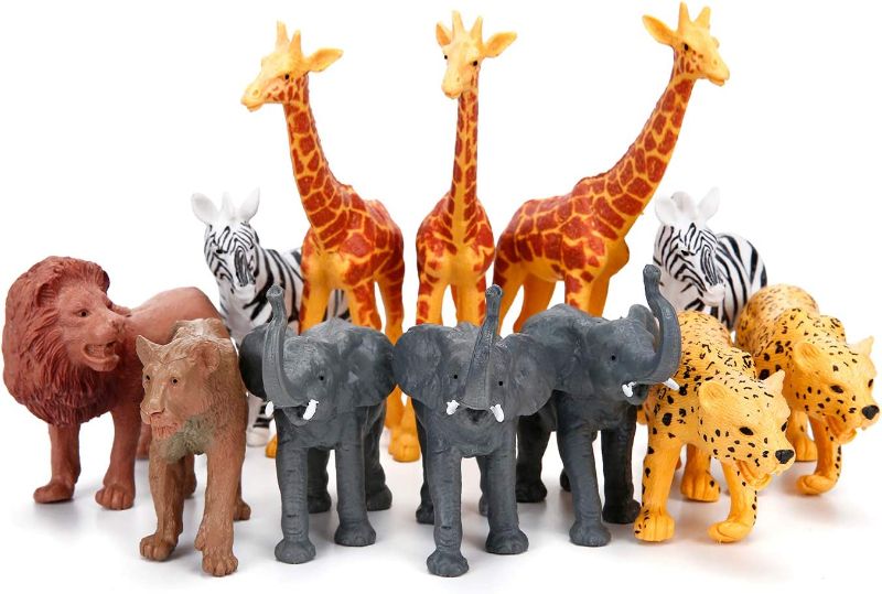 Photo 1 of Animals Figures Toys, Realistic Jumbo Wild Zoo Animals