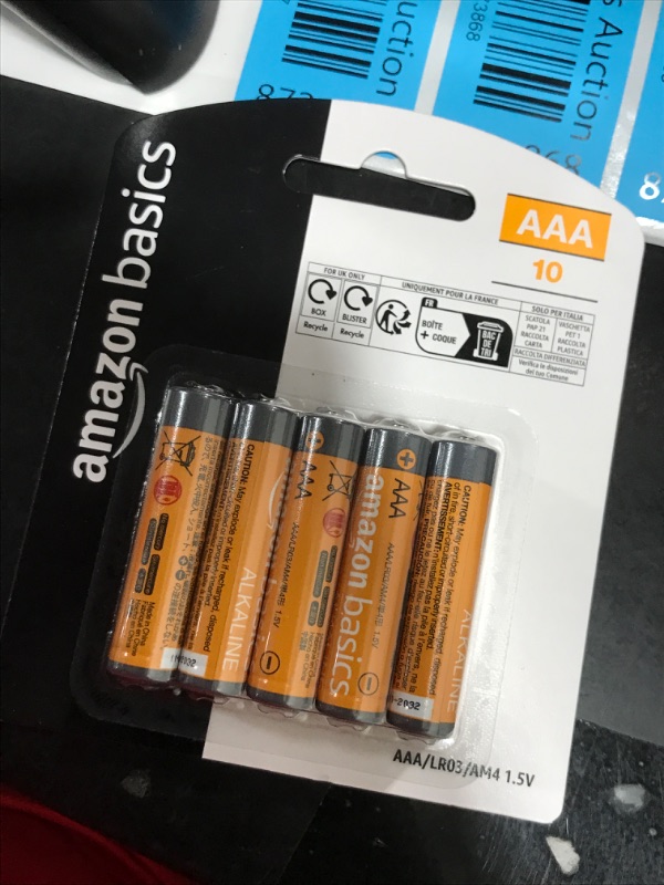 Photo 2 of Amazon Basics 10 Pack AAA High-Performance Alkaline Batteries, 10-Year Shelf Life 10 Count (Pack of 1)