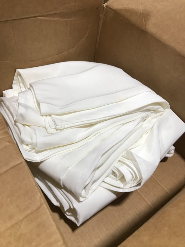 Photo 1 of Utopia Kitchen Rectangle Table Cloth 2 Pack [90x132 Inches, White] Tablecloth Machine Washable Fabric Polyester Table Cover for Dining, Buffet Parties, Picnic, Events, Weddings and Restaurants White 90 x 132 Inch