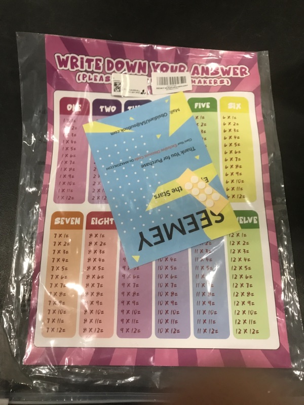 Photo 1 of SEEMEY-Multiplication-Chart-Division-Chart-for-Kids Math-Posters-for-Elementary Multiplication-Divion-Table-Chart Educational-Posters-Classroom-Teacher-supplies Dry-Erase-learning-posters-set