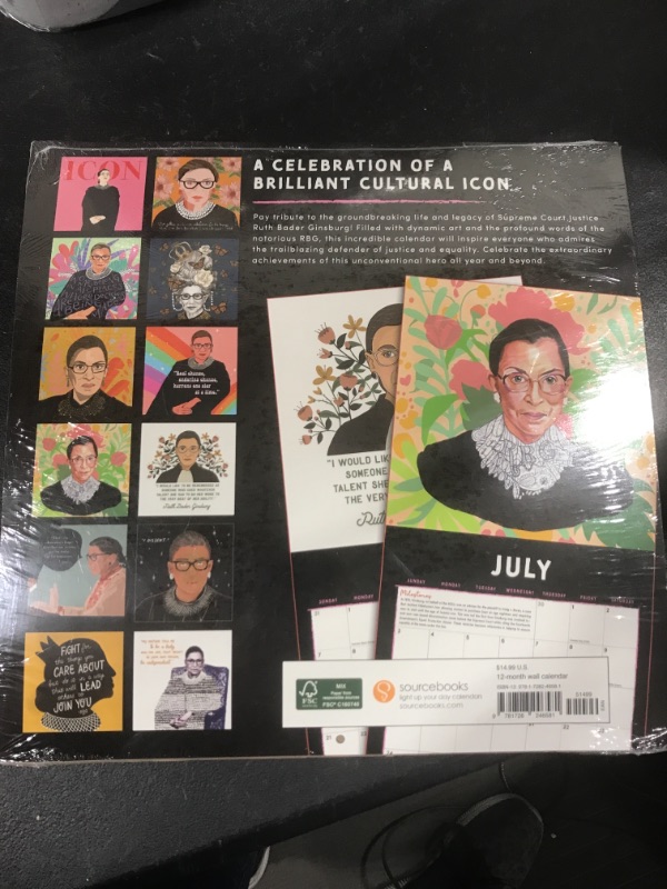 Photo 2 of 2022 The Legacy of Ruth Bader Ginsburg Wall Calendar: Her Words of Hope, Equality and Inspiration ? A yearlong tribute to the notorious RBG (12-Month Monthly Calendar)
