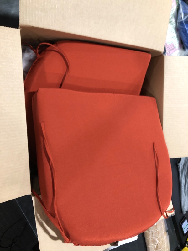 Photo 1 of 4 PACK orange-red cushions for seat unknown size 