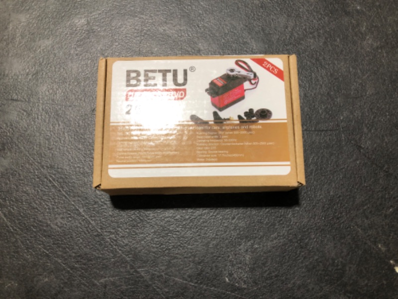 Photo 3 of BETU 2Pack 25KG High Torque RC Servo?Waterproof servo Compatible with 1/6?1/8, 1/10, 1/12 RC Car, Full Metal Gear Steering Servo with 25T Servo Horn?270°?