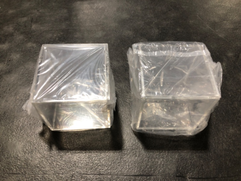 Photo 1 of 2 Pack Baseball Display Case, UV Protected Baseball Display Holder Clear Display Case Baseball Cube Acrylic Memorabilia Display Case for Official Size Baseball