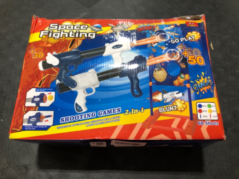 Photo 4 of [2023 New] Toy Gun for Age 5 6 7 8 9 10 Years Old Boys Girls, Best Kid Shooting Game Toys with Moving Shooting Target 2 Popper Air Guns 48 Foam Balls 20 Foam Bullets - Compatible with Nerf Toy Guns 03