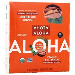 Photo 1 of Aloha Organic Protein Bar - Plant Based Peanut Butter Cup 12 bars BB JUN.15.23