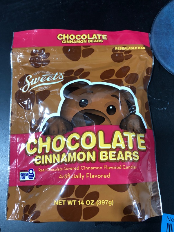 Photo 2 of Chocolate Cinnamon Bears Candy, Gummy Bear Bag, 14 Ounces BB 12.01.23