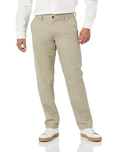 Photo 1 of Amazon Essentials Men's Straight-Fit Wrinkle-Resistant Flat-Front Chino Pant, Khaki, 36W X 32L
