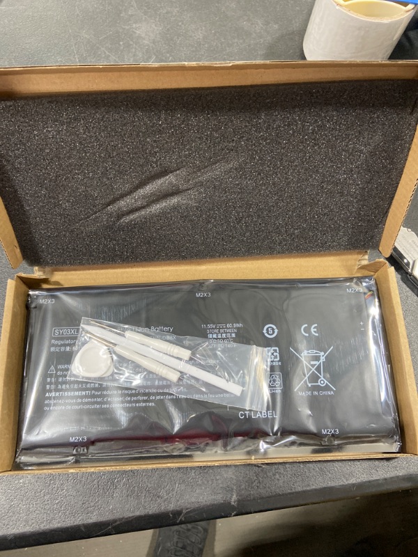 Photo 1 of HCSK SY03XL New Laptop Battery compatable with HP Chromebook x360 14 G1 14-DA0011DX 14-DA0021NR Series Notebook HSTNN-DB8X L29913-221 L29959-005 SY03060XL L29913-2C1 L29959-002 11.55V 60.9Wh