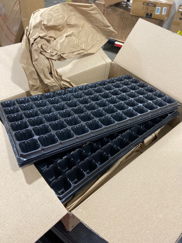 Photo 2 of 12 Pack Thick Durable 72 Cell Seed Starter Tray, 1.5inch Deep Gardening Germination Plant Growing Plastic Trays for Seeds Growing Plant Seedlings Propagation