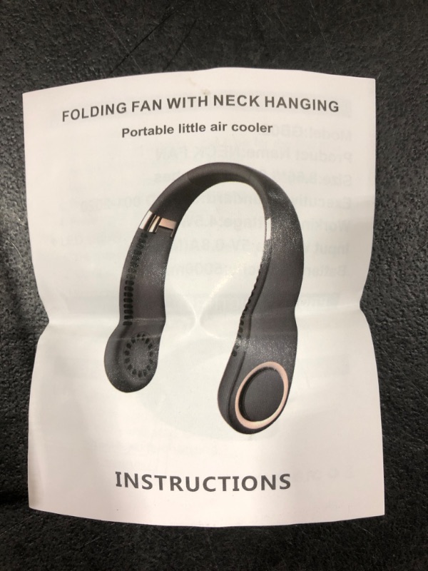 Photo 2 of PORTABLE FOLDING FAN WITH NECK HANGING