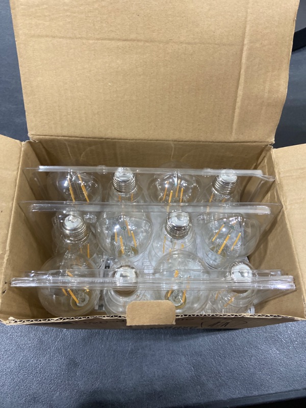 Photo 2 of 12-Pack Vintage 7W ST58 LED Edison Light Bulbs 60W Equivalent, 850Lumens, 3000K Soft Warm White, E26 Base LED Filament Bulbs, CRI90+, Antique Glass Style Great for Home, Bedroom, Office, Non-Dimmable
