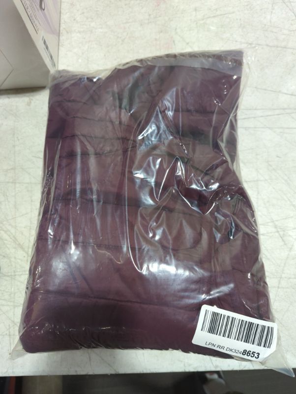 Photo 2 of Amazon Essentials Women's Lightweight Water-Resistant Packable Puffer Vest 1 Burgundy X-Large