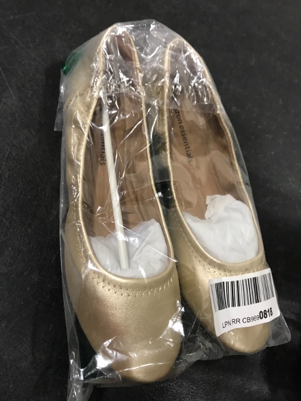 Photo 2 of Amazon Essentials Women's Belice Ballet Flat 9 Gold