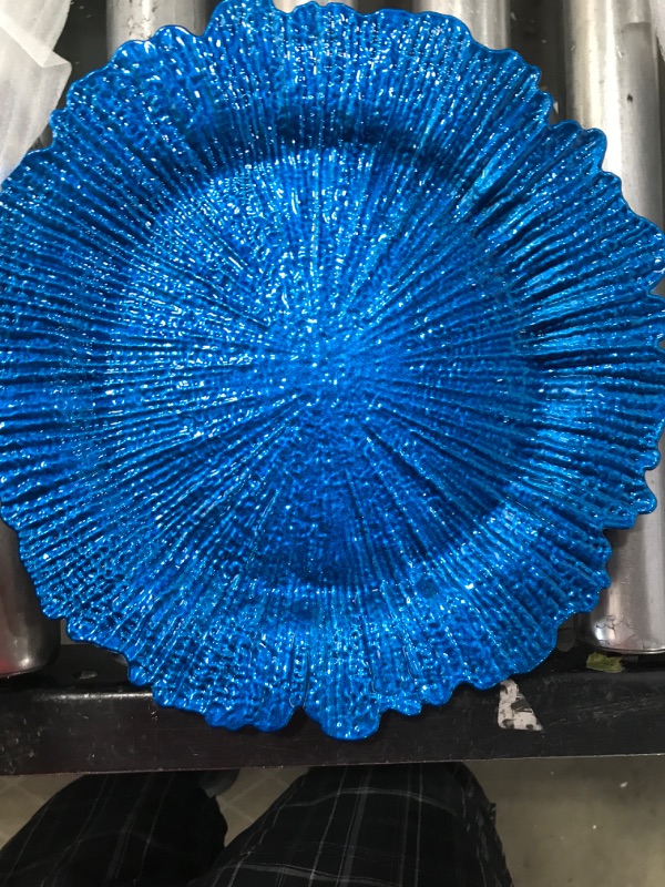 Photo 1 of 10 PLASTIC BLUE PLATES 