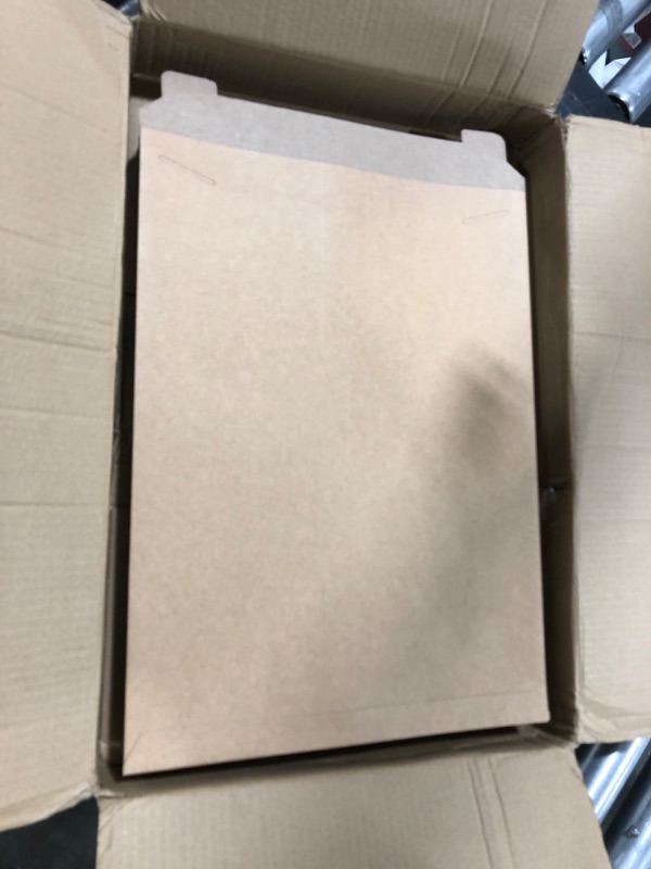 Photo 2 of 25 Pack Kraft Brown Rigid Mailers, Bulk Cardboard Envelopes for Shipping Documents, Photos (13 x 18 In)