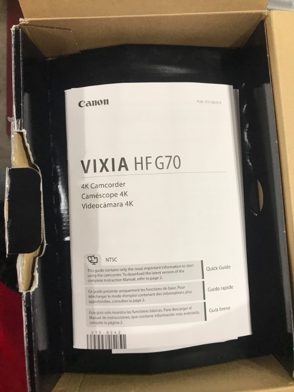 Photo 9 of Canon VIXIA HF G70 Camcorder 1/2.3” 4K UHD CMOS Sensor 20x Optical Zoom, 800x Digital Zoom, Image Stabilization, HDMI, USB Live Streaming, Time Stamp On-Screen Display Recording