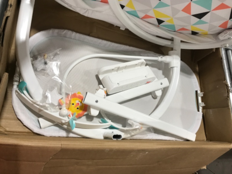 Photo 2 of Fisher-Price Soothing Motions Bassinet Windmill, Baby Cradle with sway Motion, Light Projection, Overhead Mobile, Vibrations and Music Windmill - Frustration Free Packaging