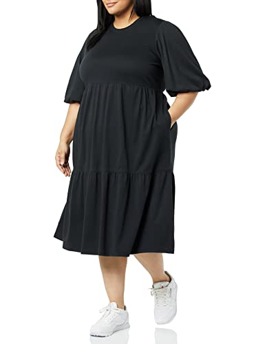 Photo 1 of Amazon Aware Women's Organic Cotton Fit and Flare Dress (Available in Plus Size), Black, Medium
