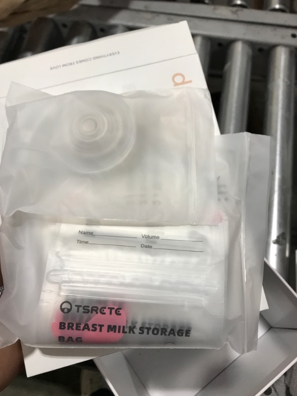 Photo 1 of TSRETE Breast Pump, Double Wearable Breast Pump, Electric Hands-Free Breast Pumps with 2 Modes, 9 Levels, LCD Display, Memory Function Rechargeable Double Milk Extractor-21/24mm Flange, Pink 21/24MM Pink