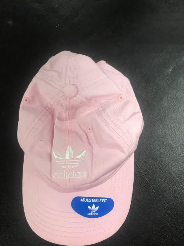 Photo 2 of adidas Originals Men's Metal Logo 2 Relaxed Fit Strapback Cap Clear Pink/White One Size