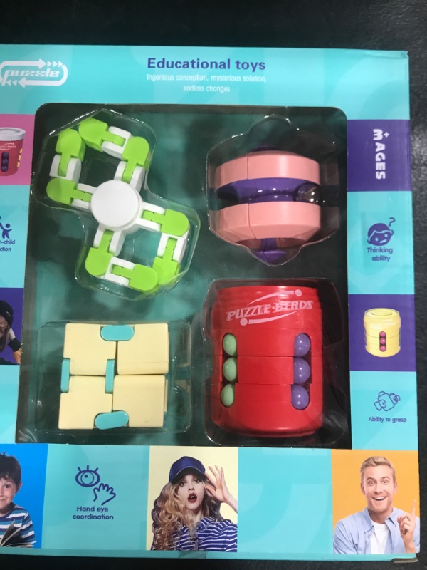 Photo 1 of 4 Piece Fidget Cube Playset 