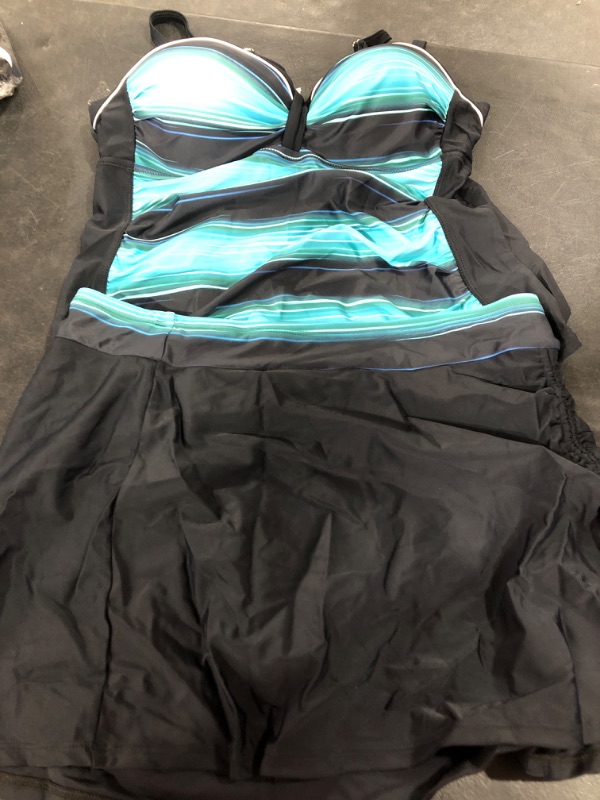 Photo 1 of 2PC WOMENS BATHING SUIT TOP AND SKORT SIZE XL
