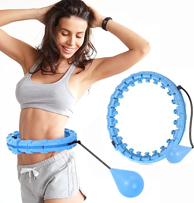 Photo 1 of LOGISTICS FBA Weighted Hula Hoops for Women - Infinity Hula Hoops for Adults Weight Loss - 2 in 1 Fitness Weight Loss Massage Exercise Hoops 24 Detachable Knots Adjustable Auto-Spinning Ball https://a.co/d/gGHRm2R