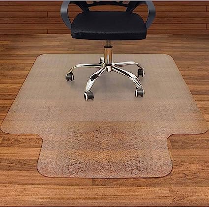 Photo 1 of AiBOB Office Chair Mat for Hardwood Floors, 45 X 53 in, Heavy Duty Floor Mats for Computer Desk, Easy Glide for Chairs, Flat Without Curling
