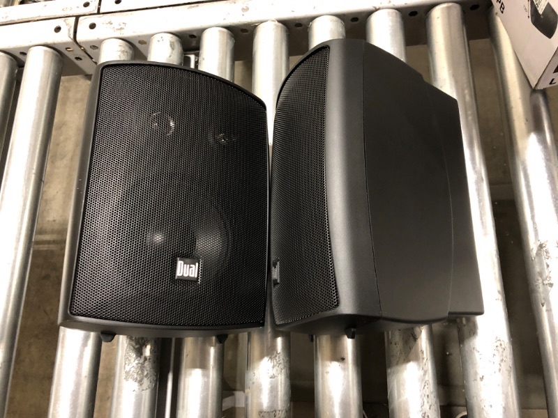 Photo 4 of Dual Electronics LU53PB 3-Way High Performance Outdoor Indoor Speakers with Powerful Bass | Effortless Mounting Swivel Brackets | All Weather Resistance | Expansive Stereo Sound Coverage | Sold in Pairs, Black