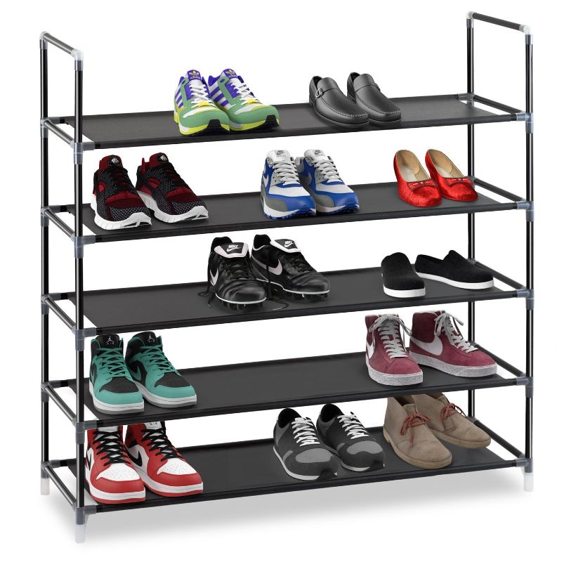 Photo 1 of 5-Tier Black Shoe Rack
